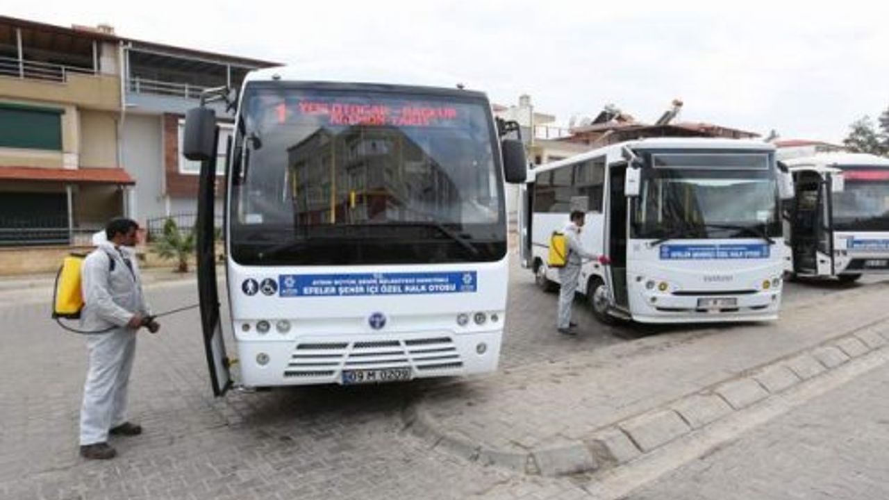 Büyükşehir Toplu Taşıma Araçlarını Gribe Karşı Dezenfekte Ediyor