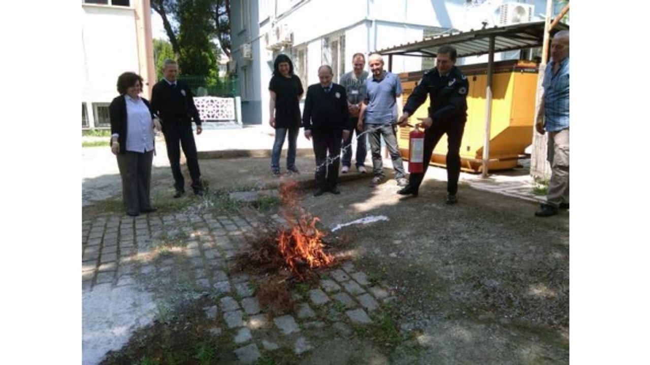 Çine İlçe Emniyet Personeline Yangın Tatbikatı