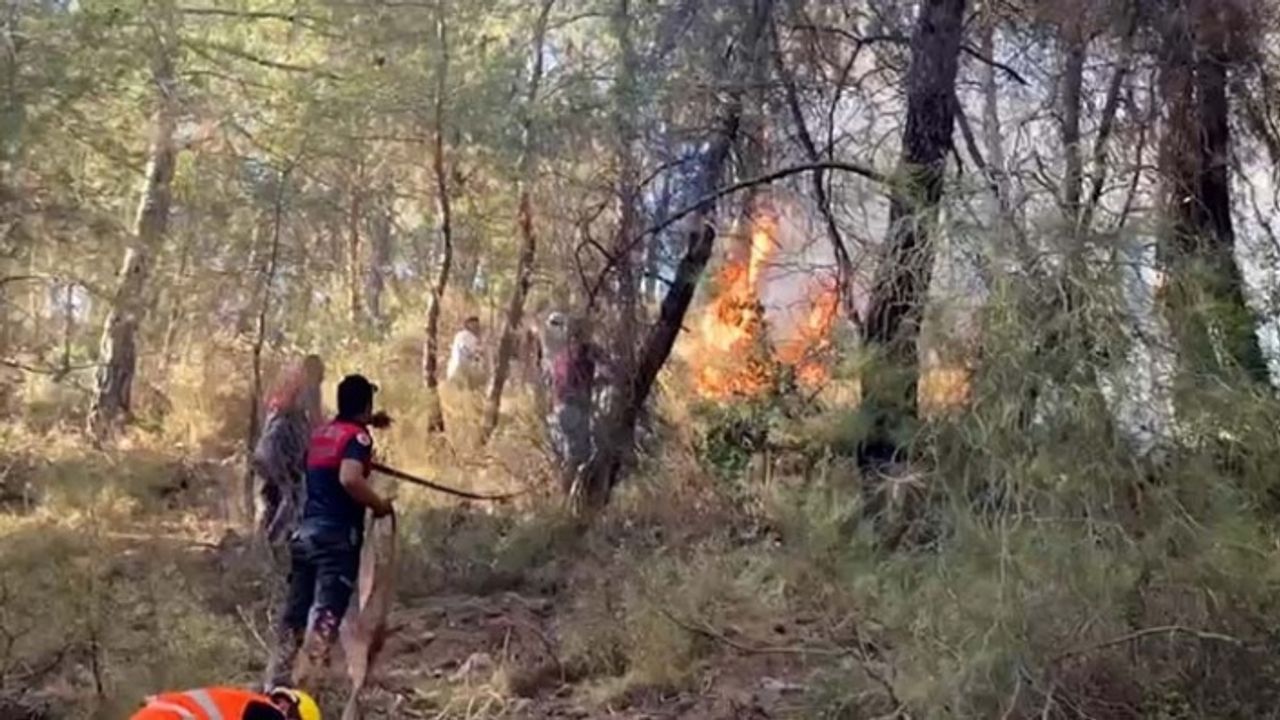 Aydın Büyükşehir Belediyesi İtfaiyesi Marmaris'te Ateşle Mücadele Ediyor