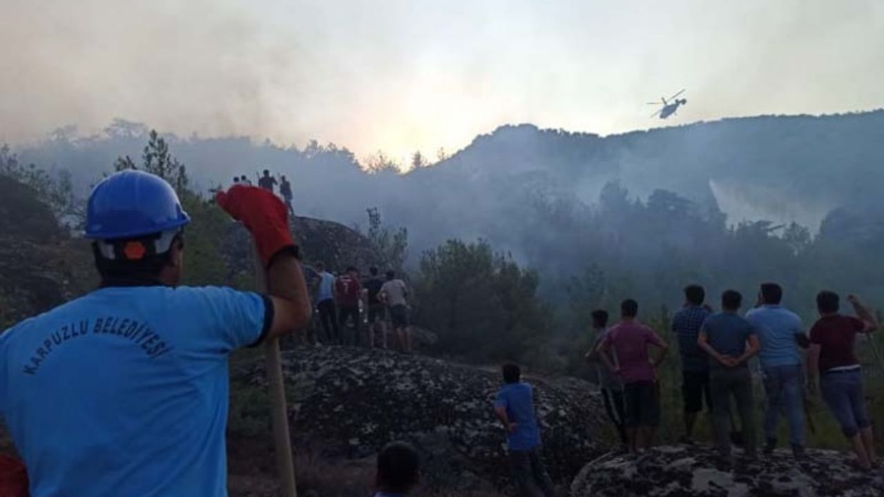 Karpuzlu'daki yangın kontrol altına alındı