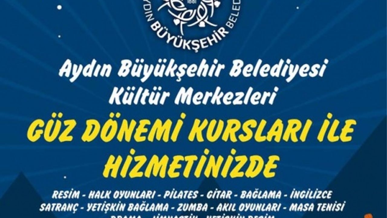 Aydın Büyükşehir Belediyesi'nin Güz Dönemi Kursları Başlıyor