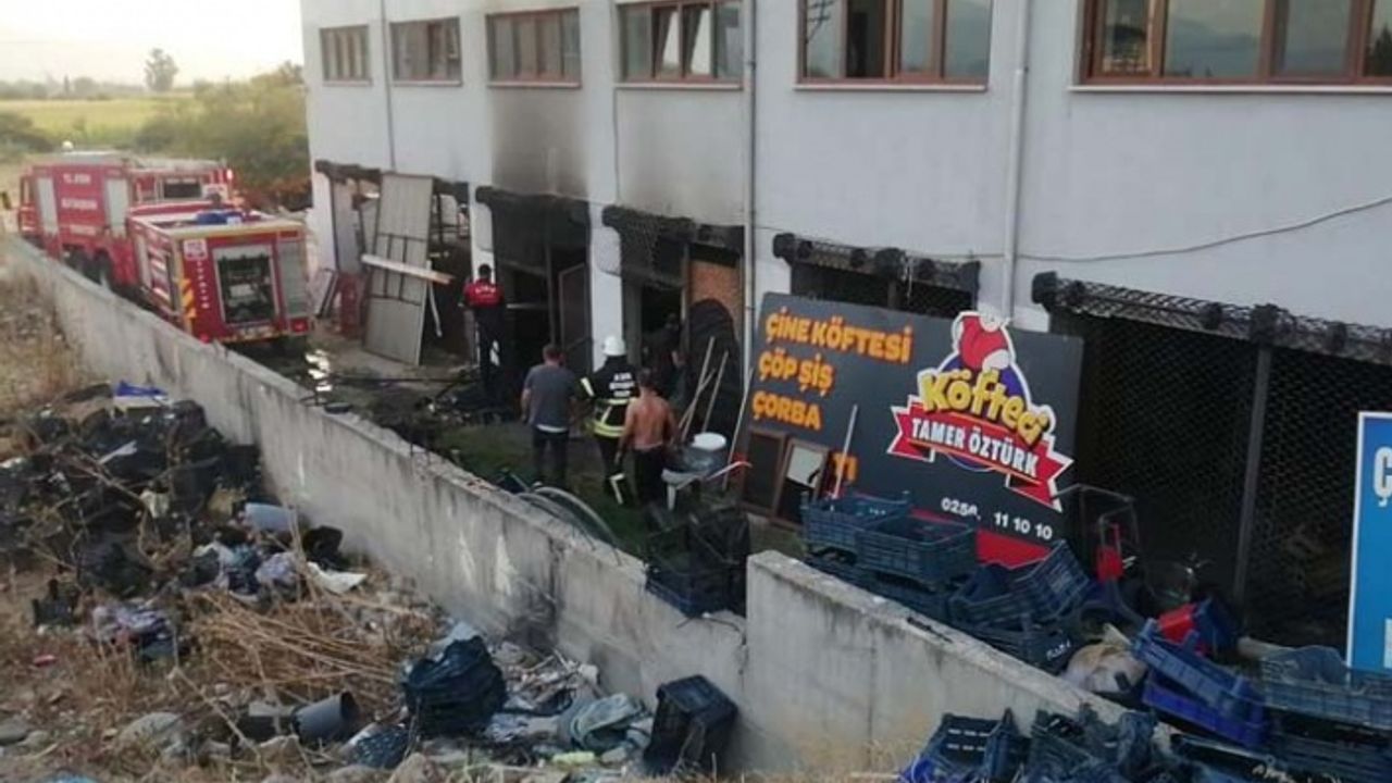 Çine Köftecisinde yangın çıktı