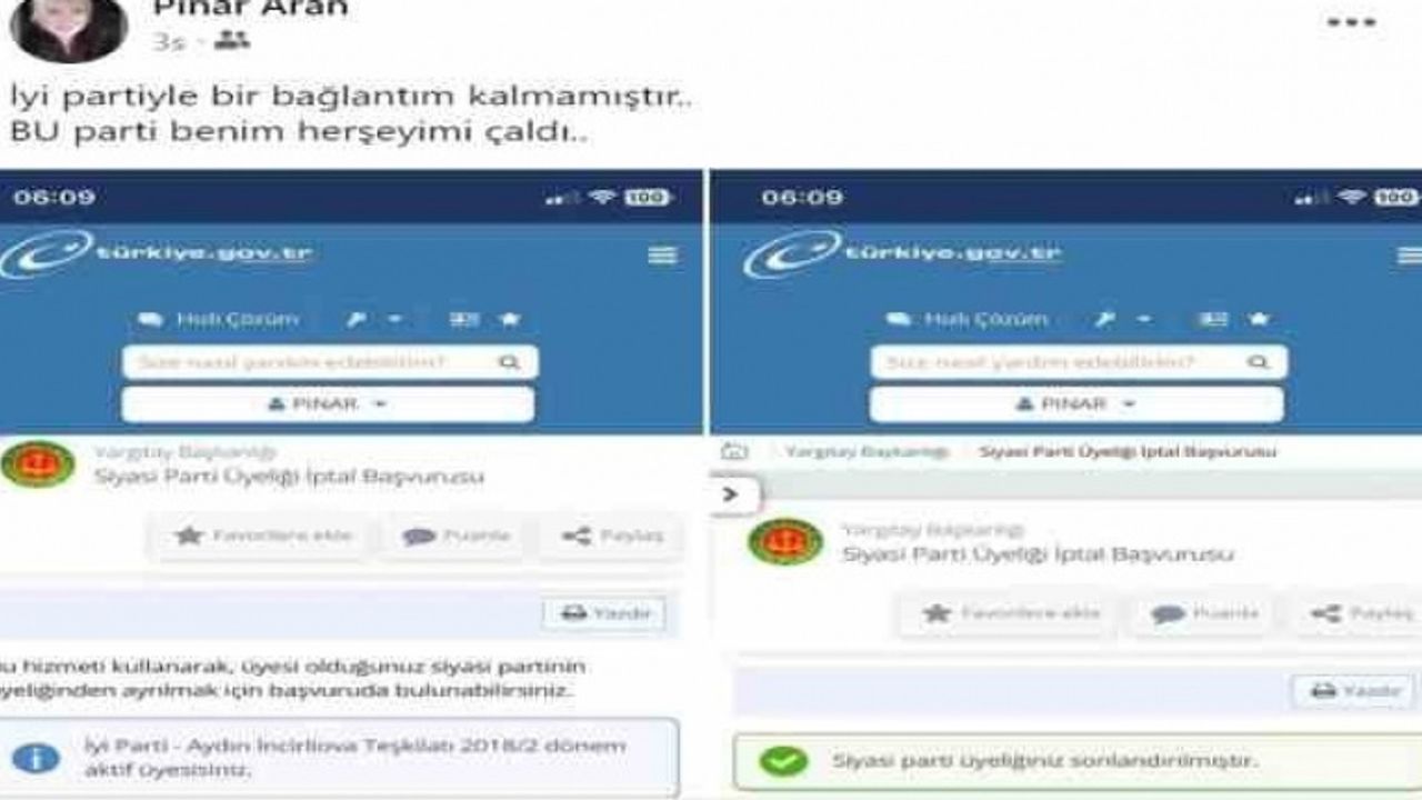 Aydın'da İYİ Parti'yi sarsan iddia