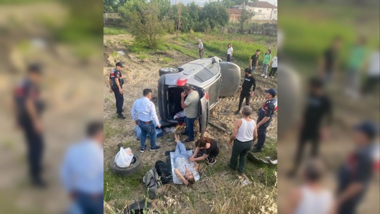 Aydın'da otomobil şarampole uçtu: 2 yaralı