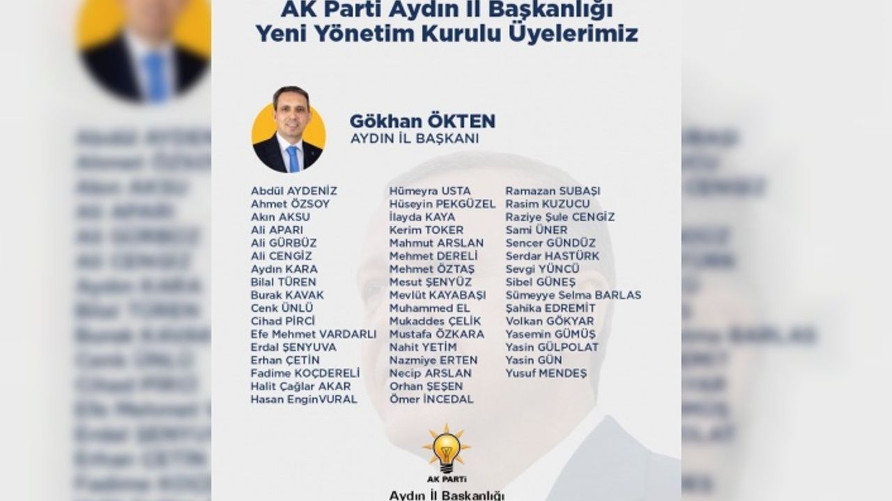 AK Parti Aydın’da yönetim kurulu üyeleri belli oldu