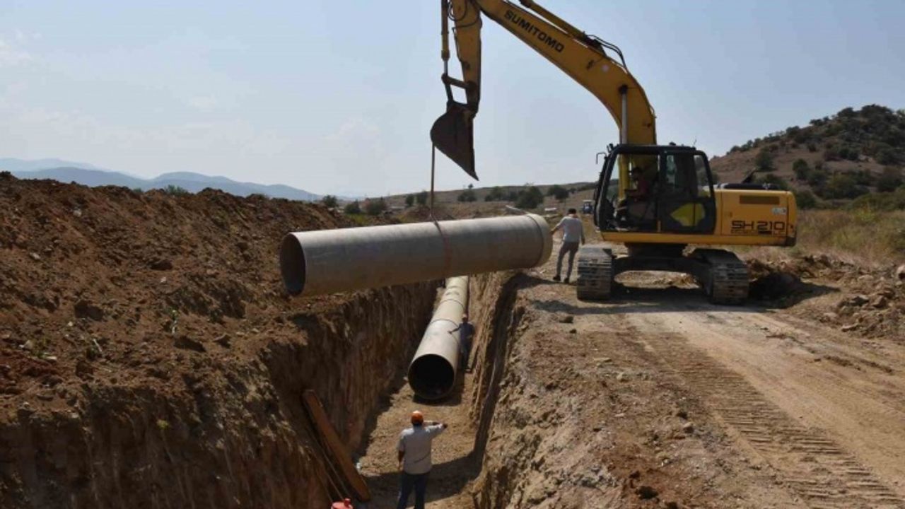 Çine’de sulama boruları yer altına indi