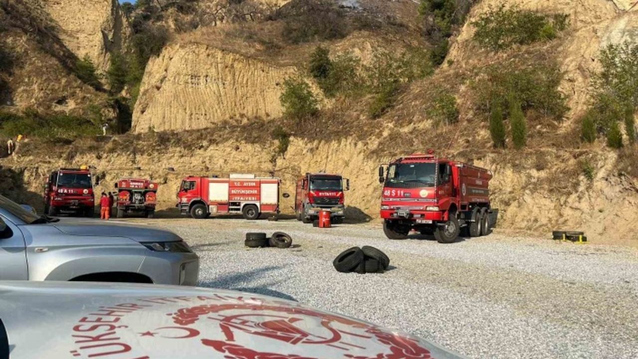 Atış poligonu mevkiindeki yangın kontrol altına alındı