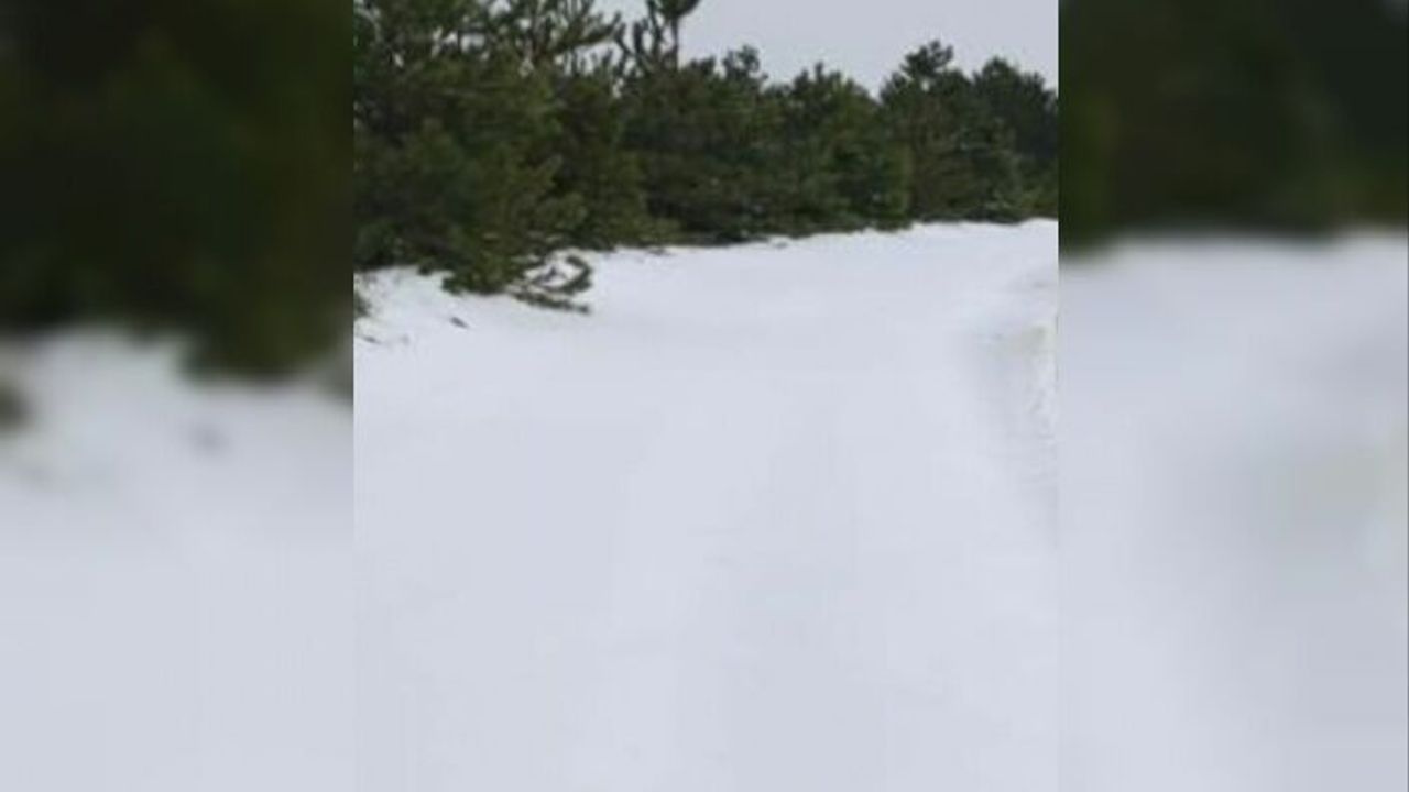 Çine Madran Dağı’na Nisan ayında kar yağdı!
