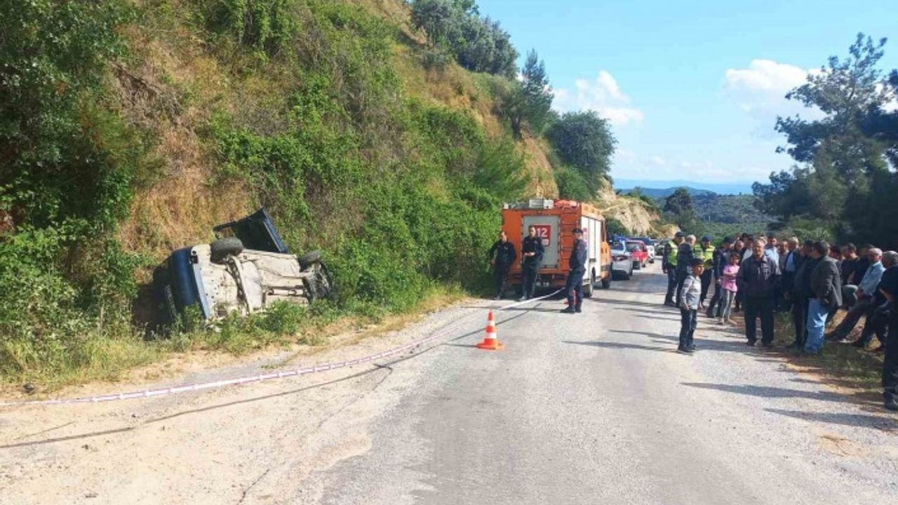 Otomobil şarampole devrildi: 1 ölü, 1 yaralı