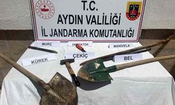Çine’de iş makineli kaçak kazıya jandarma baskını