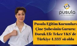 Pusula Eğitim Kurumları Çine Şubesinin Gururu: Doruk Efe Teker YKS' de Türkiye 4.333' sü oldu