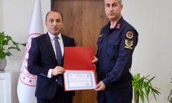 Çine Kaymakamı Erdoğan’dan Jandarmaya Başarı Belgesi