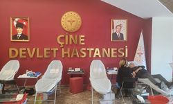 Çine Devlet Hastanesi’nde kan bağışına dikkat çektiler