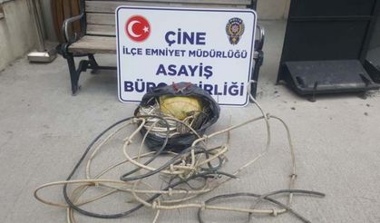 Çine’de kablo hırsızlığı şüphelisi aynı gün yakalandı