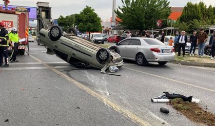 Takla atan araçtan fırlayan sürücü hayatını kaybetti