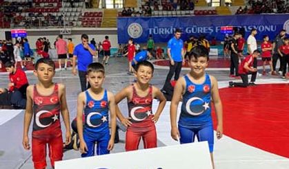 Minik Güreşçiler Çine’yi Türkiye Şampiyonası’nda Gururla Temsil Etti