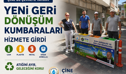 Çine’de Ambalaj Atıkları İçin Yeni Geri Dönüşüm Kumbaraları Hizmete Girdi