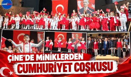 Çine’de Miniklerden Cumhuriyet Bayramı’na Renkli Kutlama