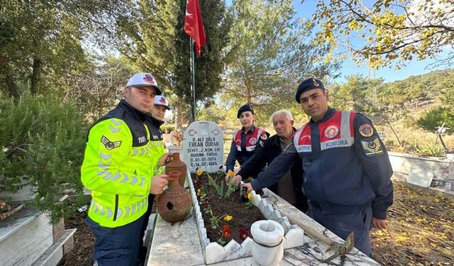 Çine'de Jandarma Şehit Ailesini Unutmadı