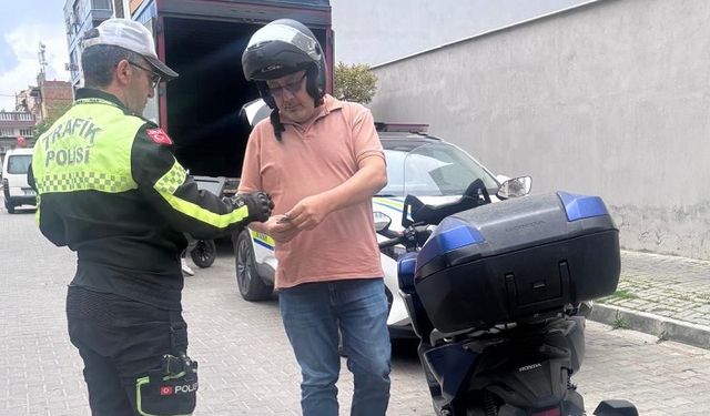 Çine’de motosiklet sürücülerine yoğun denetim