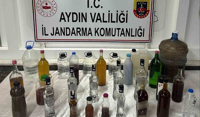 Çine Karakollar Mahallesinde sahte alkol üreticisi yakalandı