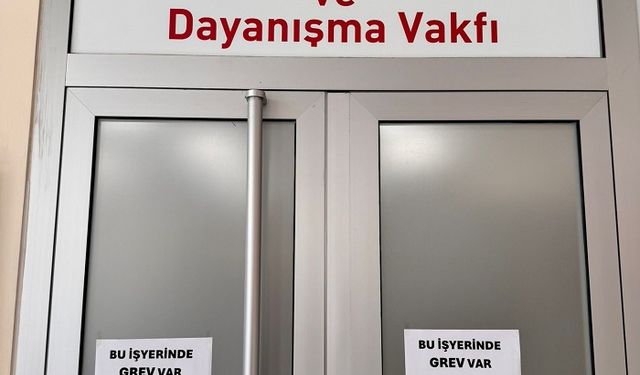 Çine'de Sosyal Yardım Vakfı çalışanları grevde!