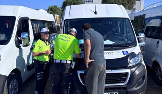 Çine’de okul servis araçlarına sıkı denetim