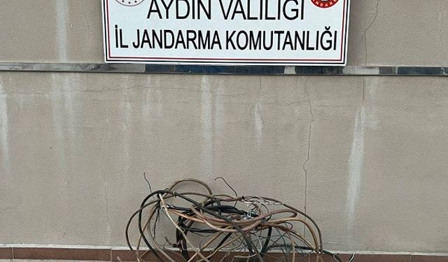 Karpuzlu'da kablo hırsızı yakalandı