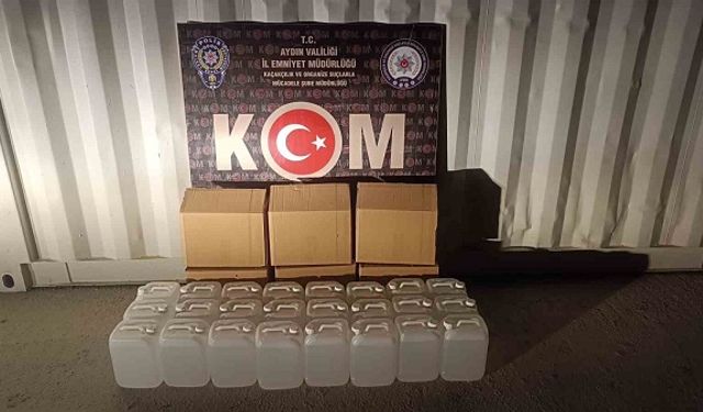 Aydın’da KOM ekipleri 120 litre etil alkol ele geçirdi
