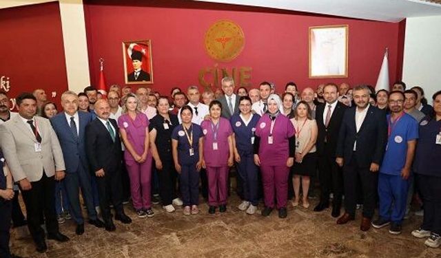 "Çine'nin eniştesi Bakan Memişoğlu Çine'de yoğun ilgi gördü"