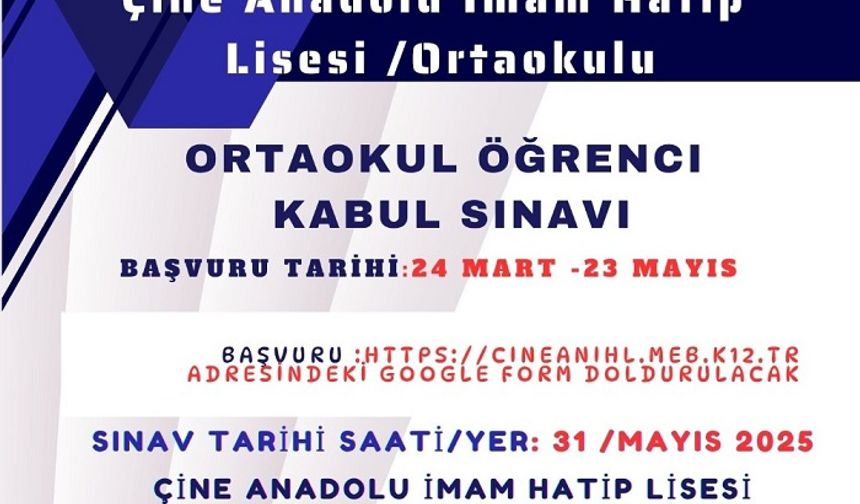 Çine’de kayıtların son günü 23 Mayıs 2025