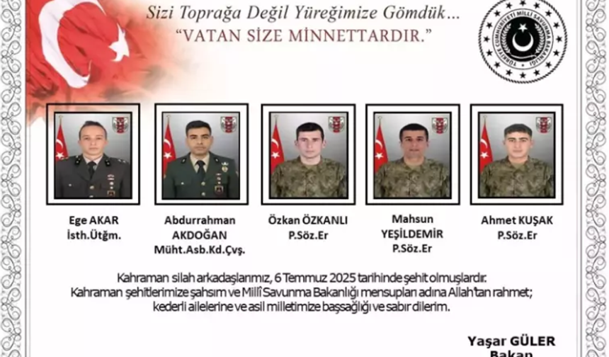 Çine’ye şehit ateşi düştü