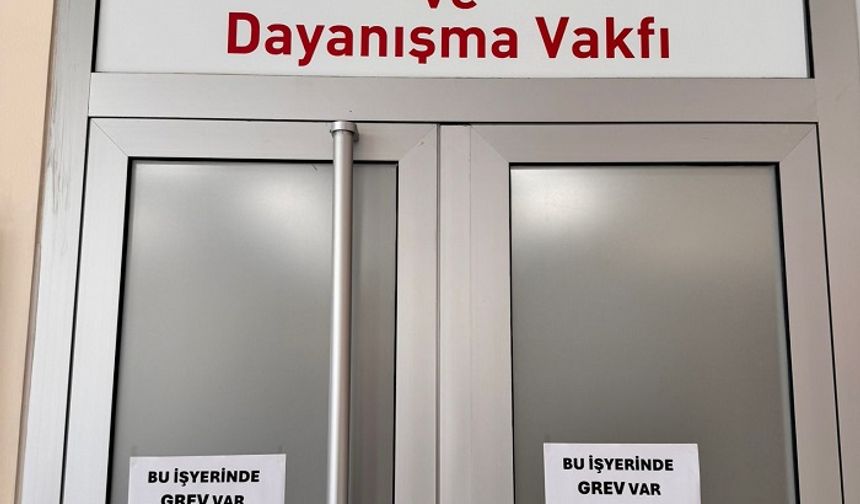 Çine'de Sosyal Yardım Vakfı çalışanları grevde!