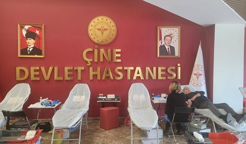 Çine Devlet Hastanesi’nde kan bağışına dikkat çektiler