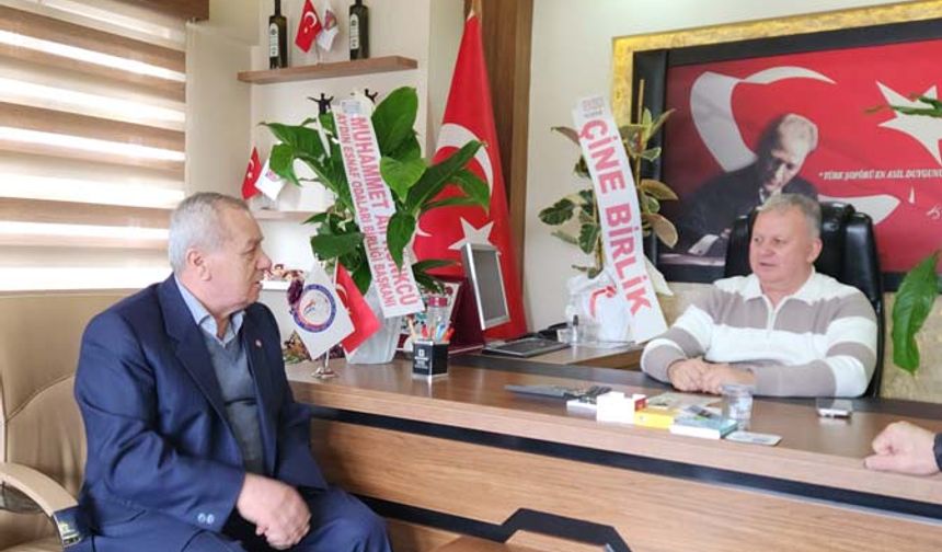 Çine Oda Başkanlarından Nail Uzun’a Hayırlı Olsun Ziyareti