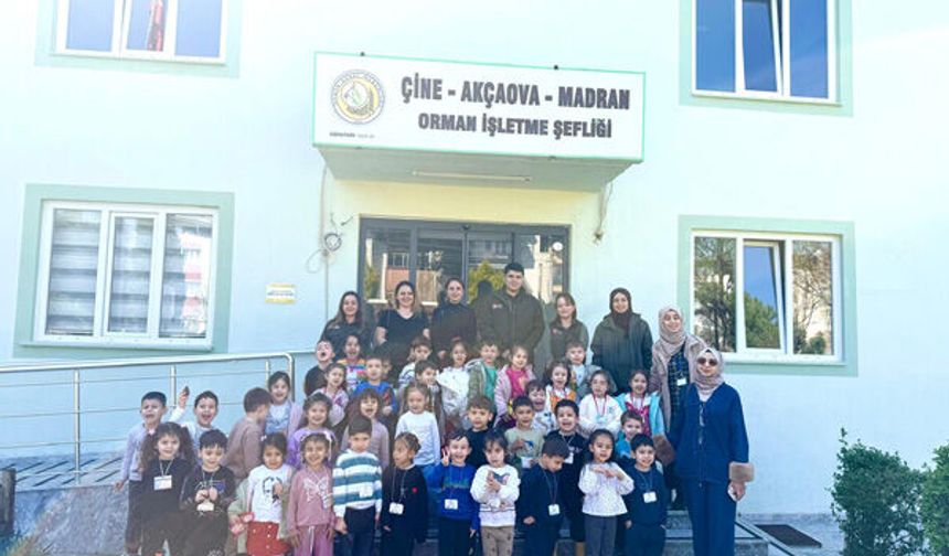 Akçaova'da minik öğrencilere orman ve doğa sevgisi aşılandı