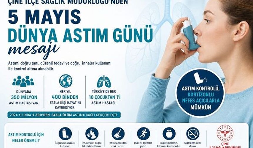 Çine İlçe Sağlık Müdürlüğü’nden Dünya Astım Günü Mesajı