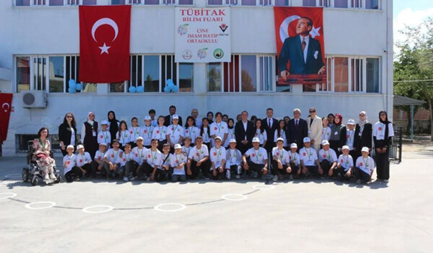 Çine’de, TÜBİTAK 4006-A Bilim Fuarı Sergisi açıldı