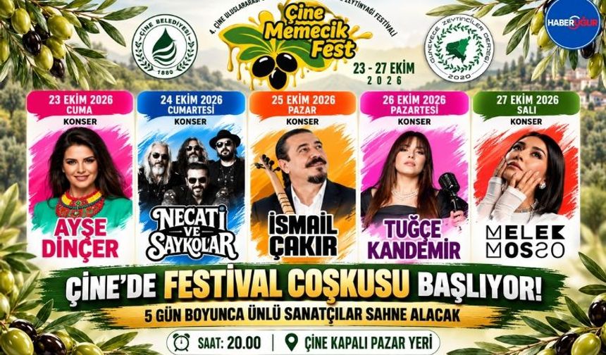Çine’de Festival Coşkusu Başlıyor! 5 Gün Boyunca Ünlü Sanatçılar Sahne Alacak