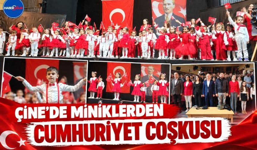 Çine’de Miniklerden Cumhuriyet Bayramı’na Renkli Kutlama